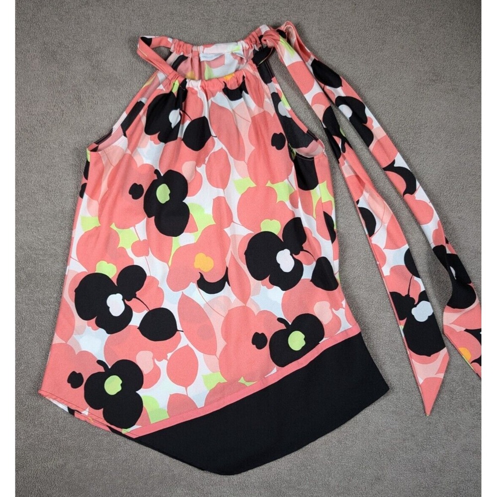 New York and Company Floral Halter Tank Blouse Size Small